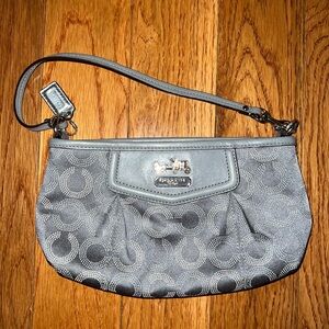 Coach Silver and Gray Wristlet